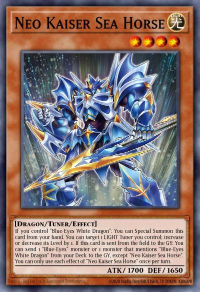 Neo Kaiser Sea Horse Super Rare SDWD-EN004 Structure Deck Blue-Eyes White Destiny Yugioh card