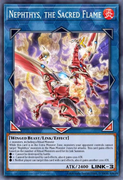 Nephthys the Sacred Flame Secret Rare HISU-EN008 Hidden Summoners Yugioh card