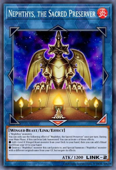 Nephthys the Sacred Preserver Secret Rare HISU-EN007 Hidden Summoners Yugioh card