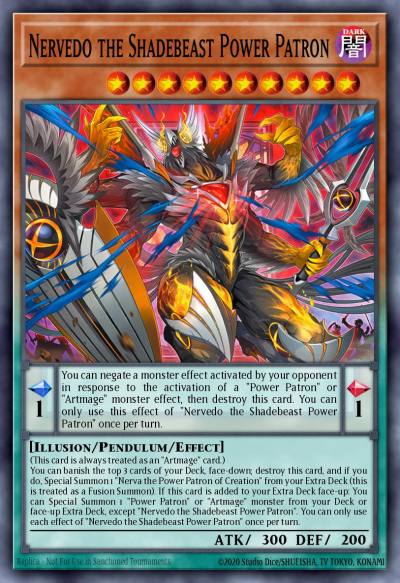 Nervedo the Shadebeast Power Patron Starlight Rare BLZD-EN011 Blazing Dominion Yugioh card