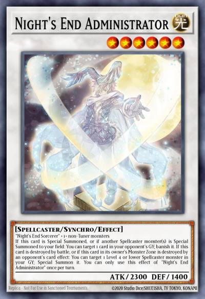 Nights End Administrator Super Rare DAMA-EN083 Dawn of Majesty Yugioh card