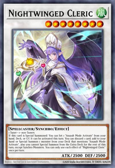 Nightwinged Cleric Super Rare BPRO-EN038 Burst Protocol Yugioh card