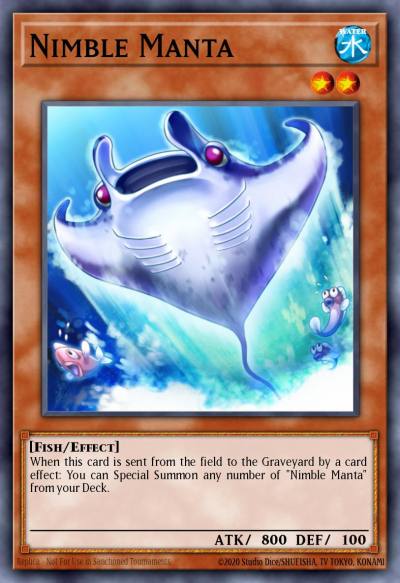 Nimble Manta Common GAOV-EN097 Galactic Overlord Yugioh card