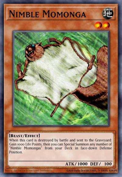 Nimble Momonga Super Rare CP02-EN002 Champion Pack Game Two Yugioh card