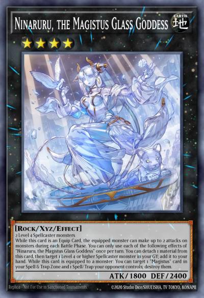 Ninaruru the Magistus Glass Goddess Collector's Rare GEIM-EN007 Genesis Impact Yugioh card