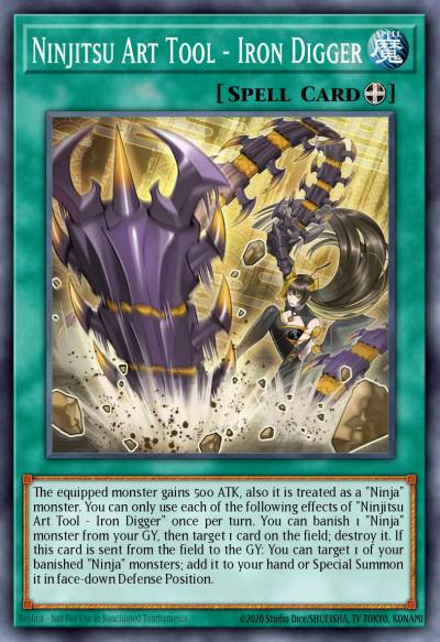 Ninjitsu Art Tool - Iron Digger Common MP23-EN202 25th Anniversary Tin Dueling Heroes Mega Pack Yugioh card