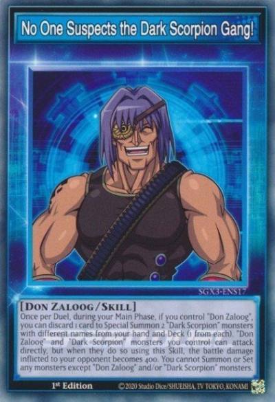No One Suspects the Dark Scorpion Gang Common SGX3-ENS17 Speed Duel GX Duelists of Shadows Yugioh card
