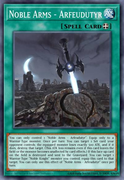 Noble Arms - Arfeudutyr Rare ABYR-EN086 Abyss Rising Yugioh card