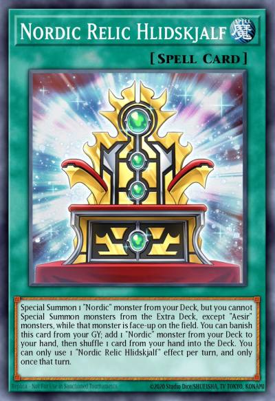 Nordic Relic Hlidskjalf Super Rare BACH-EN055 Battle of Chaos Yugioh card