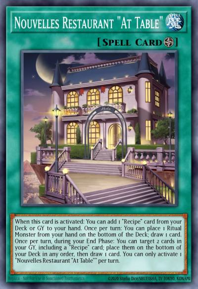 Nouvelles Restaurant At Table Collector's Rare WISU-EN035 Wild Survivors Yugioh card