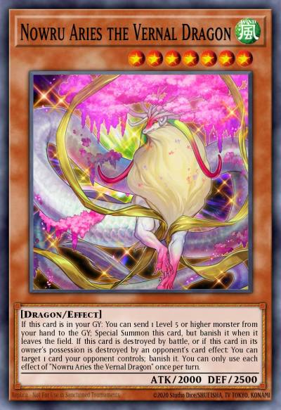 Nowru Aries the Vernal Dragon Super Rare MP23-EN054 25th Anniversary Tin Dueling Heroes Mega Pack Yugioh card