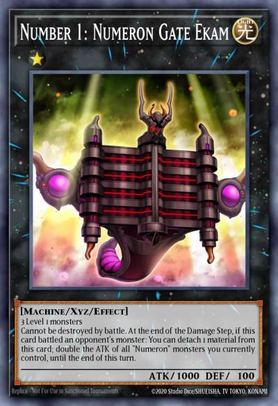 Number 1 Numeron Gate Ekam Ultra Rare BLAR-EN022 Battles of Legend Armageddon Yugioh card