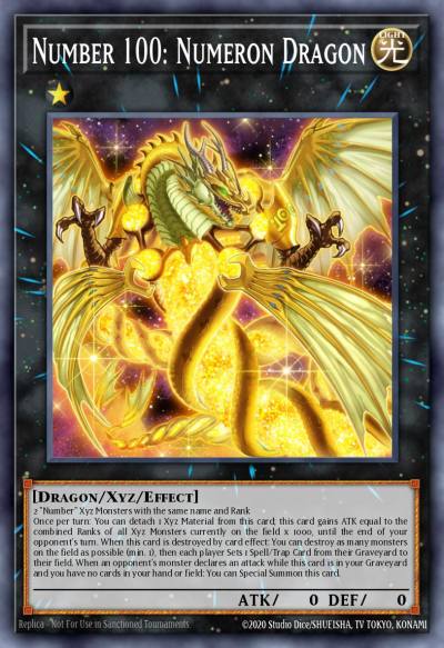 Number 100 Numeron Dragon Super Rare RA01-EN039 25th Anniversary Rarity Collection Yugioh card