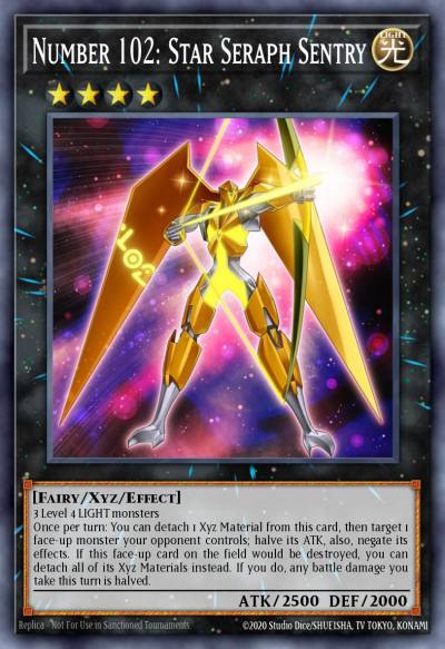 Number 102 Star Seraph Sentry Rare JOTL-EN053 Judgment of the Light Yugioh card