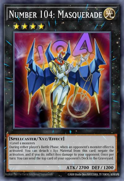 Number 104 Masquerade Rare JOTL-EN055 Judgment of the Light Yugioh card