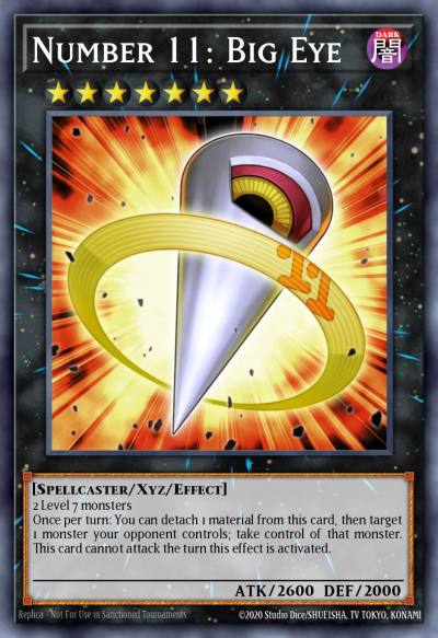 Number 11 Big Eye Prismatic Secret Rare MP25-EN133 2025 Mega-Pack Tin Yugioh card