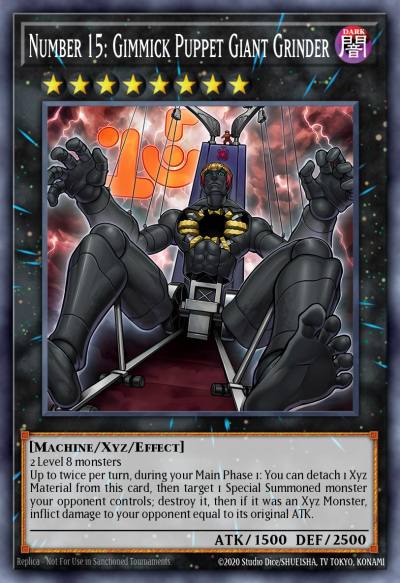 Number 15 Gimmick Puppet Giant Grinder Quarter Century Secret Rare MP24-EN032 25th Anniversary Tin Dueling Mirrors Yugioh card