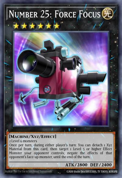 Number 25 Force Focus Ultimate Rare GAOV-EN045 Galactic Overlord Yugioh card
