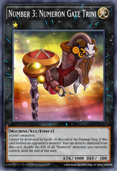 Number 3 Numeron Gate Trini Ultra Rare BLAR-EN024 Battles of Legend Armageddon Yugioh card