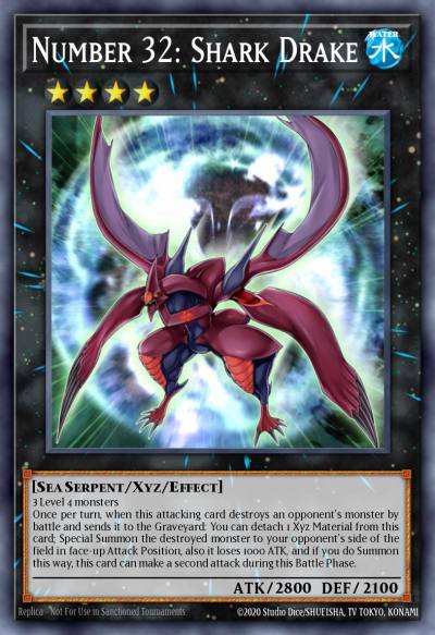 Number 32 Shark Drake Quarter Century Secret Rare MP24-EN033 25th Anniversary Tin Dueling Mirrors Yugioh card