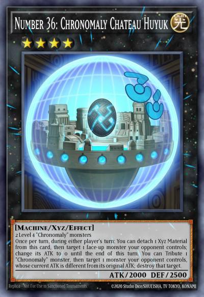 Number 36 Chronomaly Chateau Huyuk Super Rare WSUP-EN002 World Superstars Yugioh card
