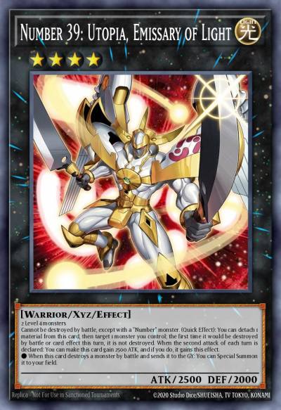 Number 39: Utopia, Emissary of Light Grand Master Rare MAMO-EN010 Magnificent Monsters Yugioh card