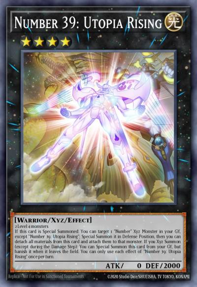 Number 39 Utopia Rising Collector's Rare MAZE-EN021 Maze of Memories Yugioh card