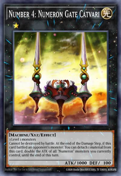 Number 4 Numeron Gate Catvari Ultra Rare BLAR-EN025 Battles of Legend Armageddon Yugioh card