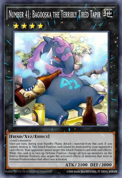Number 41 Bagooska the Terribly Tired Tapir Ultra Rare BLRR-EN085 Battles of Legend Relentless Revenge Yugioh card