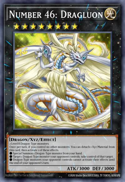 Number 46 Dragluon Super Rare SHSP-EN050 Shadow Specters Yugioh card