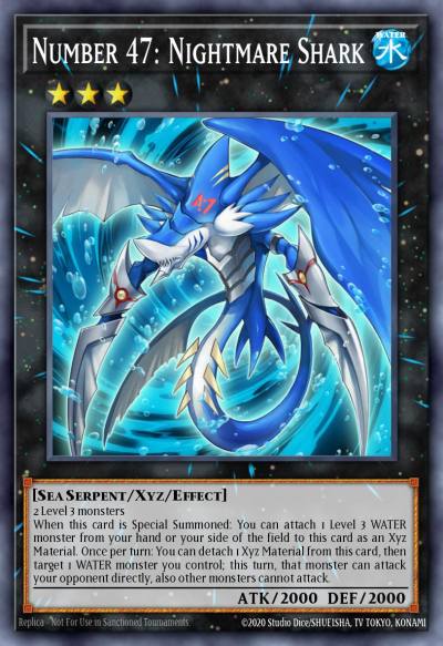 Number 47 Nightmare Shark Super Rare CT11-EN004 2014 Mega-Tins Yugioh card