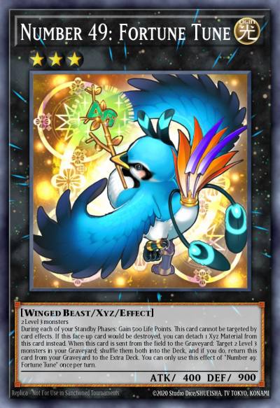 Number 49 Fortune Tune Super Rare KICO-EN048 Kings Court Yugioh card