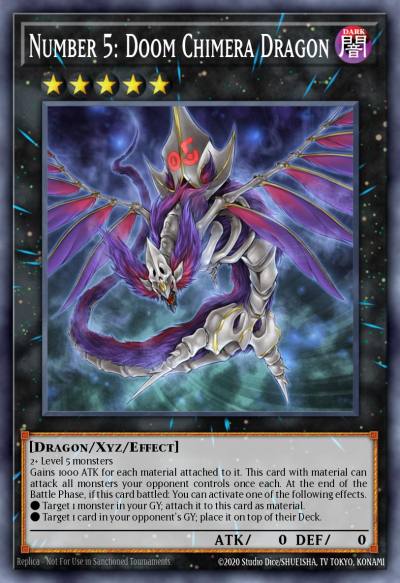 Number 5 Doom Chimera Dragon Super Rare DANE-EN092 Dark Neostorm Yugioh card