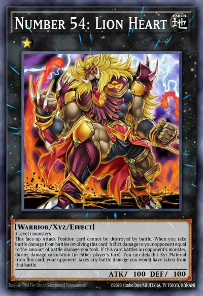 Number 54 Lion Heart Ultra Rare BLC1-EN037 Battles of Legend Chapter 1 Yugioh card