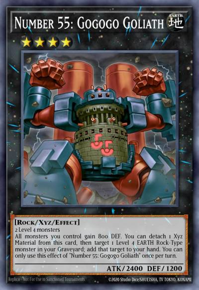 Number 55 Gogogo Goliath Super Rare WSUP-EN007 World Superstars Yugioh card