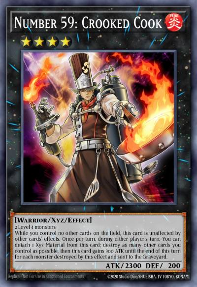 Number 59 Crooked Cook Common DLCS-EN121 Dragons of Legend The Complete Series Yugioh card