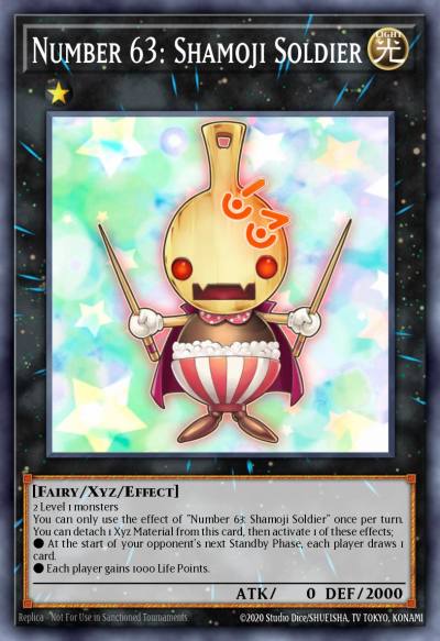 Number 63 Shamoji Soldier Super Rare NUMH-EN031 Number Hunters Yugioh card