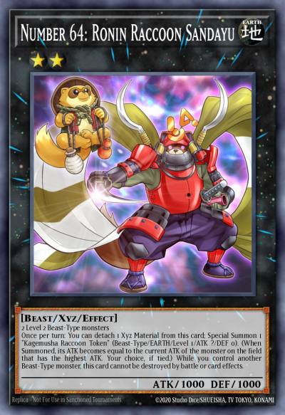 Number 64 Ronin Raccoon Sandayu Rare MP14-EN161 2014 Mega-Tin Mega Pack Yugioh card