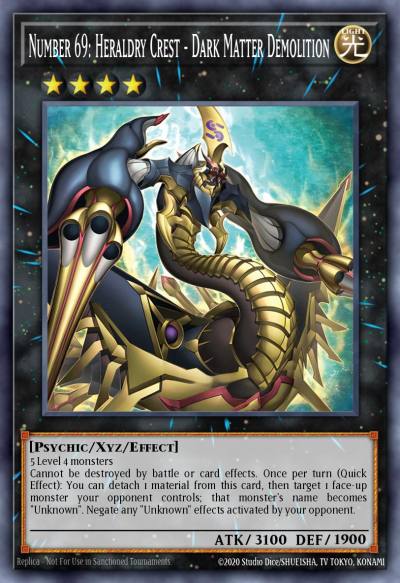 Number 69 Heraldry Crest - Dark Matter Demolition Quarter Century Secret Rare ALIN-EN046 Alliance Insight Yugioh card