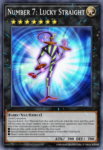 Number 7 Lucky Straight Secret Rare GAOV-EN091 Galactic Overlord Yugioh card