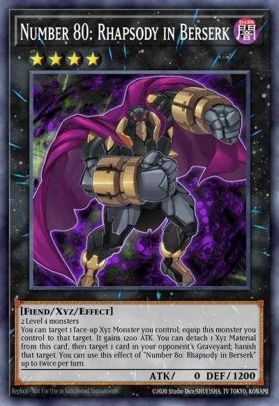 Number 80 Rhapsody in Berserk Super Rare AP06-EN010 Astral Pack Six Yugioh card
