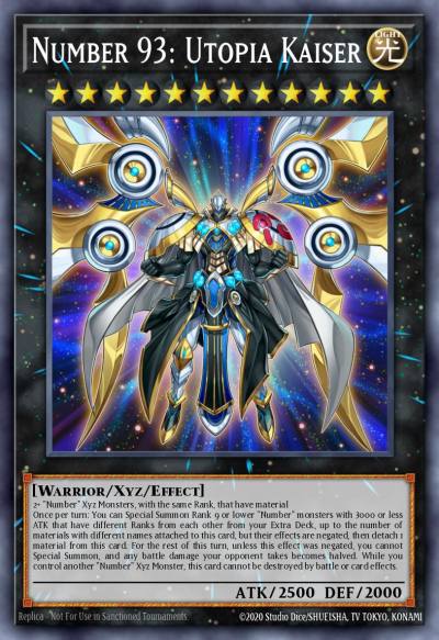 Number 93 Utopia Kaiser Secret Rare BLHR-EN093 Battles of Legend Heros Revenge Yugioh card