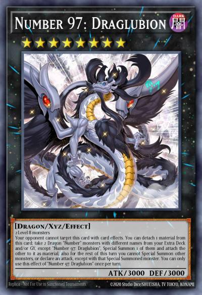 Number 97 Draglubion Secret Rare BLHR-EN030 Battles of Legend Heros Revenge Yugioh card