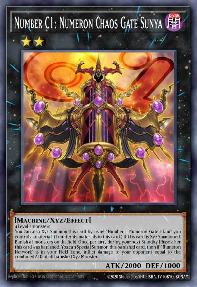 Number C1 Numeron Chaos Gate Sunya Secret Rare BLAR-EN021 Battles of Legend Armageddon Yugioh card