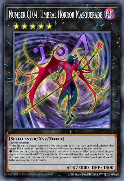 Number C104 Umbral Horror Masquerade Super Rare JOTL-EN056 Judgment of the Light Yugioh card