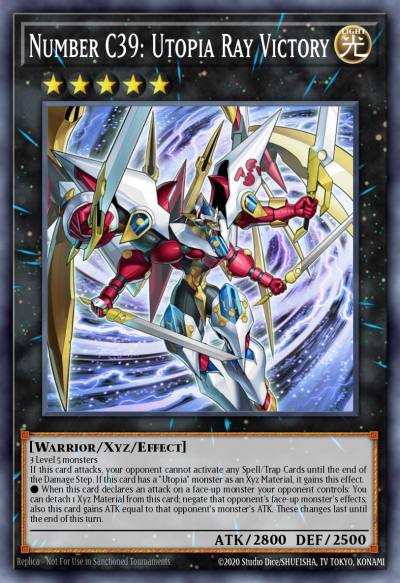 Number C39 Utopia Ray Victory Super Rare JOTL-EN048 Judgment of the Light Yugioh card