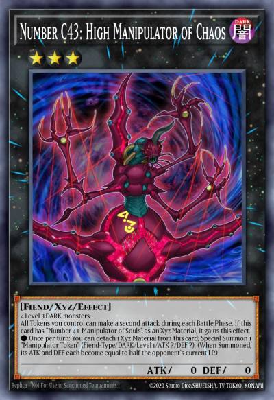Number C43 High Manipulator of Chaos Rare MP15-EN026 2015 Mega-Tin Mega Pack Yugioh card