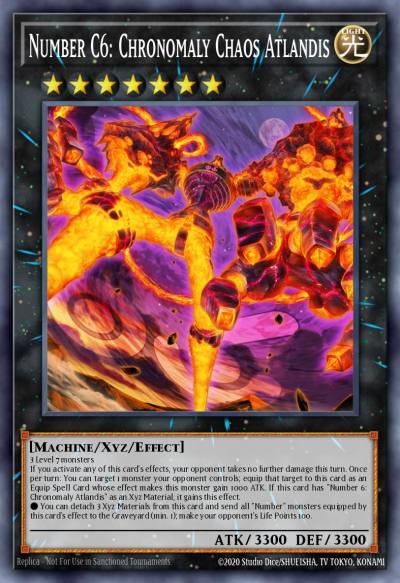 Number C6 Chronomaly Chaos Atlandis Gold Secret Rare PGLD-EN018 Premium Gold Yugioh card
