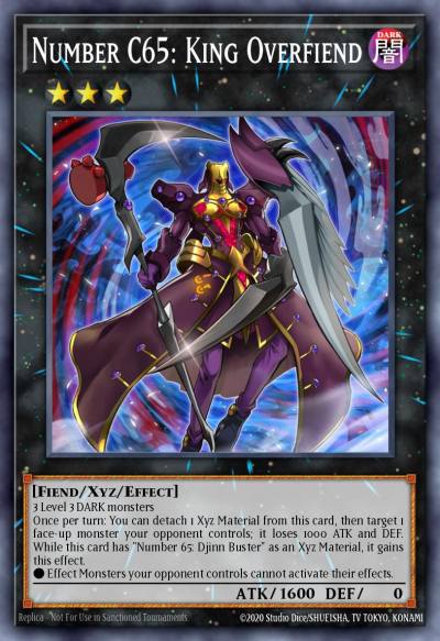 Number C65 King Overfiend Rare SHSP-EN048 Shadow Specters Yugioh card