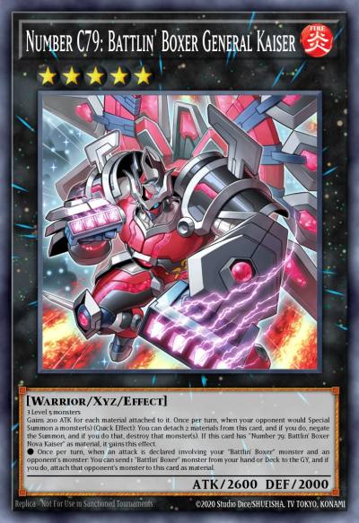 Number C79 Battlin Boxer General Kaiser Super Rare LD10-EN035 Legendary Duelists Soulburning Volcano Yugioh card